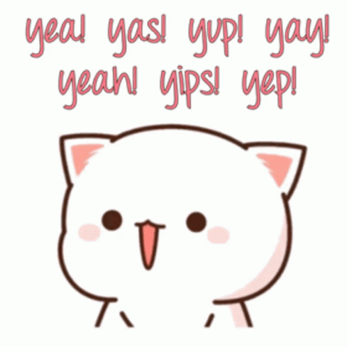 Cat Saying Yeah Yeah Yups Yay GIF
