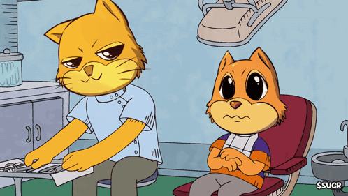 Cat Sitting In Chair Next To Another Cat GIF