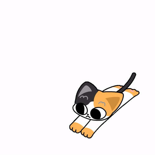 Cat Spinning Around Animation GIF