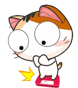 Cat Standing On Scale With Arrow