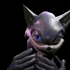 Cat Statue Covering Mouth