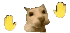 Cat Surrounded by Yellow Hands