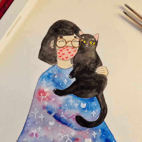 Cat True Love Hearts GIF