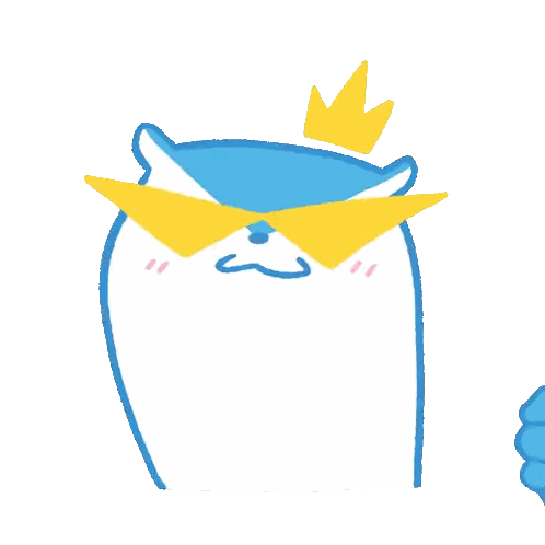 Cat Wearing Crown and Sunglasses Giving Thumbs Up