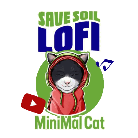Cat Wearing Headphones and Red Hoodie