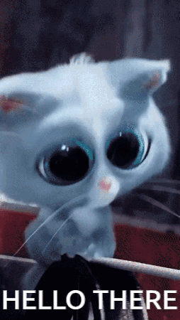 Cat With Big Eyes Saying Hello There