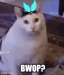 Cat With Bow And Bwop GIF