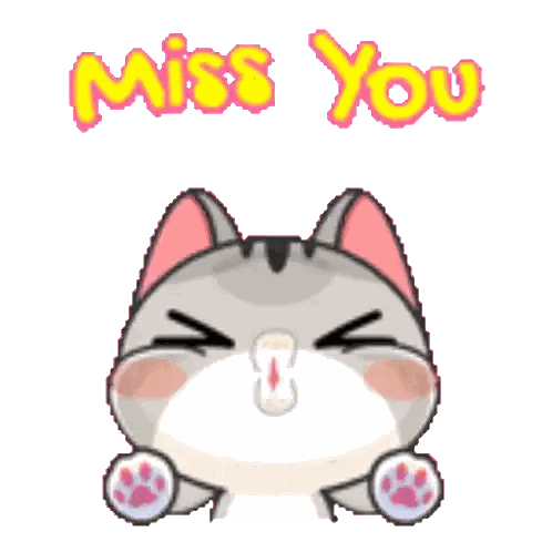 Cat with Eyes Closed Miss You