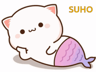 Cat with Fish Tail and Suho Text