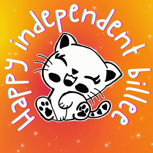 Cat With Independent Billie Text