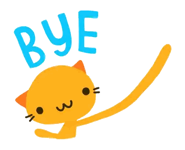 Cat With Long Tail Saying Bye