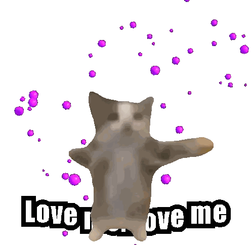 Cat With Love Me Love Me Text