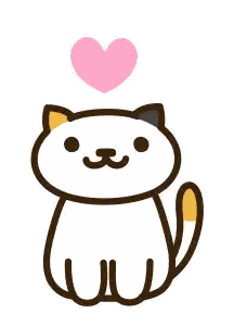 Cat With Pink Heart Above