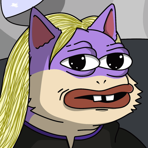 Cat With Purple Mask