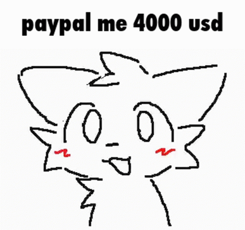 Cat With Red Eyes And PayPal Me 4000 USD GIF