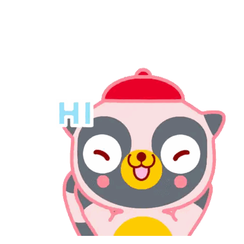 Cat With Red Hat and Hi Text
