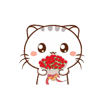 Cat with Roses