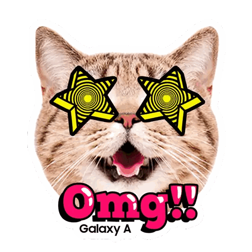 Cat with Stars Eyes OMG Galaxy