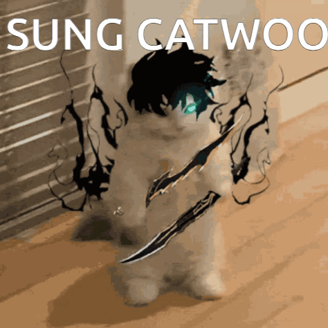 Cat With Sword Singing Catwoo