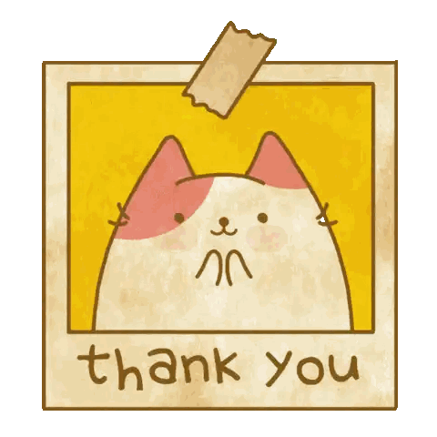 Cat With Thank You Text