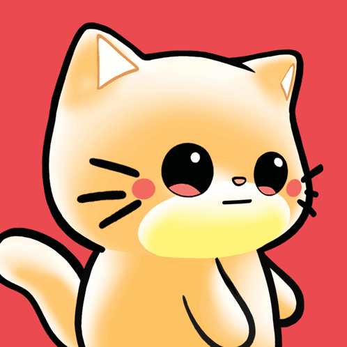 Cat With Yellow Nose GIF