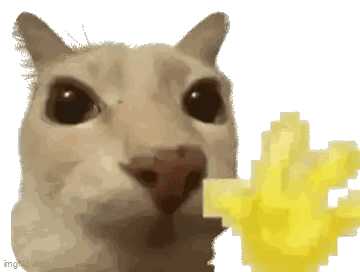 Cat with Yellow Object in Mouth