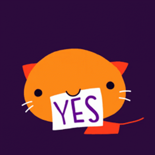 Cat With Yes Sign in Front of Mouth