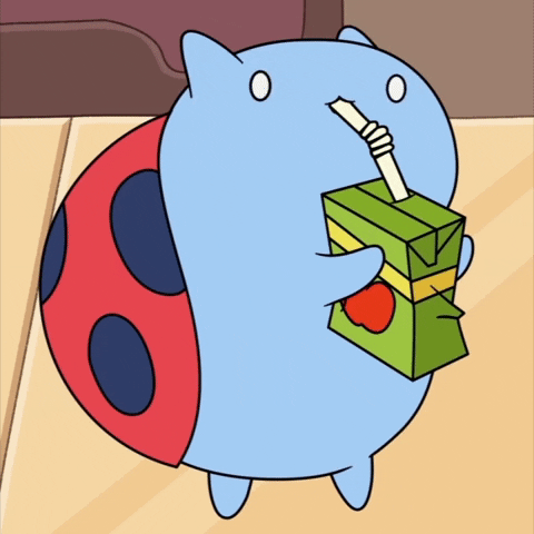 Catbug Drinking Juice GIF