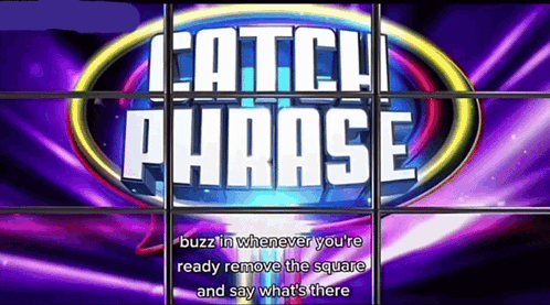 Catch Phrase Game on Purple Background