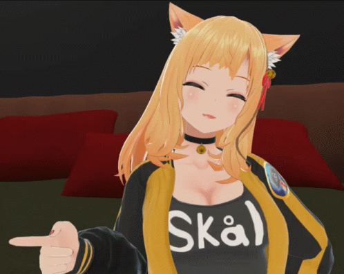 Catgirl Thor Chan Vr Neko Thinking Anime GIF