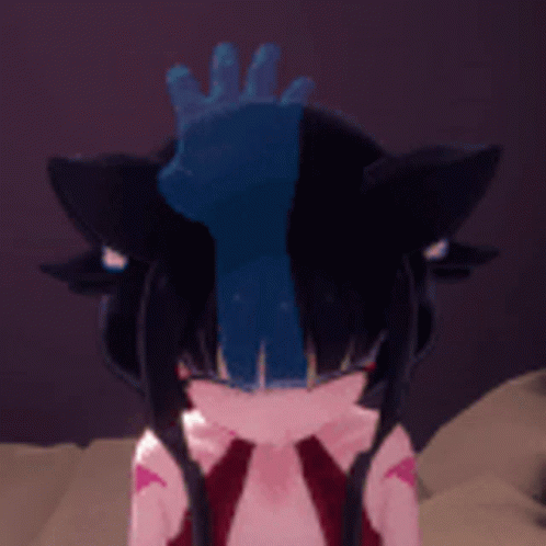 Catgirl Emojis Rubbing Head Anime GIF