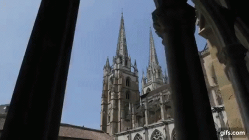 Cathedral View From Balcony With Blue Sky GIF