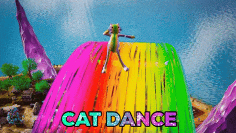 Catjam Funny Cat Rainbow Dancing GIF