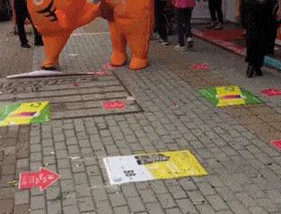 Cats Mascot Fight Dance GIF