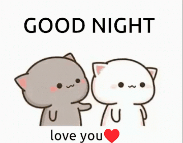Cats Saying Good Night Love You