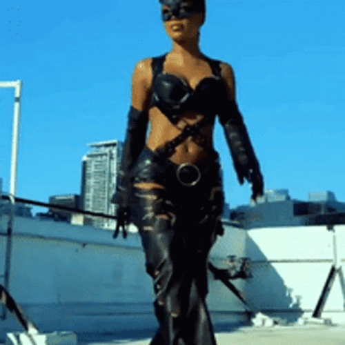 Catwoman On The Roof GIF