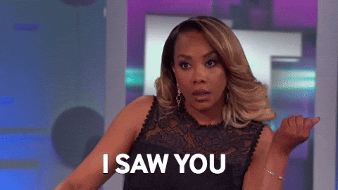 Caught Woman I Saw You GIF