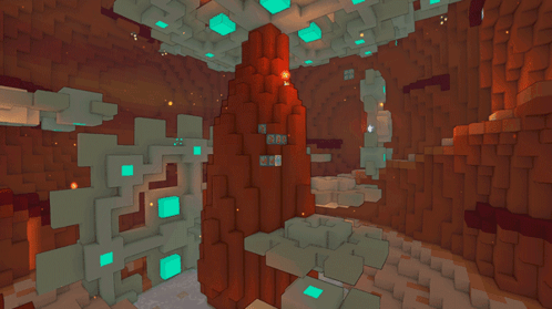 Cave With Red Pillar GIF
