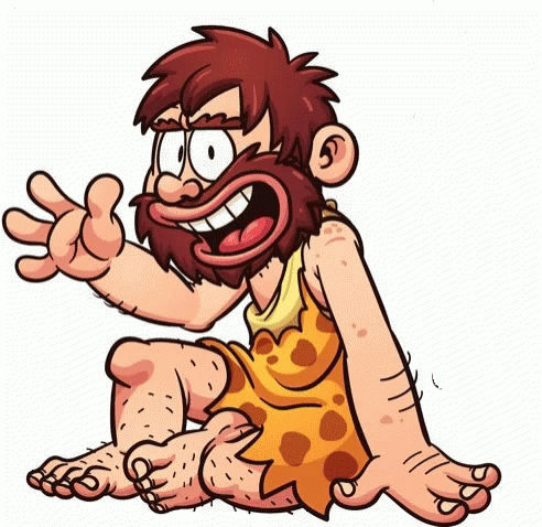 Rugged Caveman Open Close Hands GIF