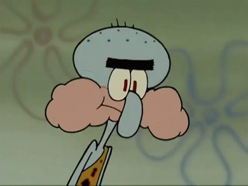 Munching Caveman Squidward GIF