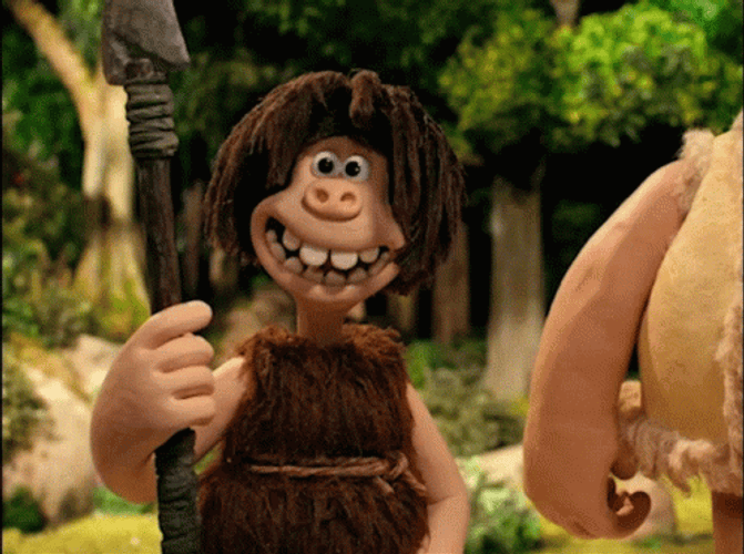 Caveman Dug Selfie With Thumbs Up GIF