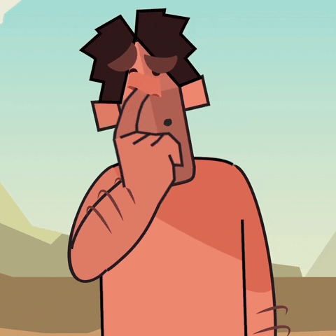 Caveman Removes Disgusting Snot GIF