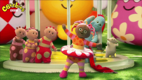 Cbeebies Warming Themselves Up By Dancing GIF