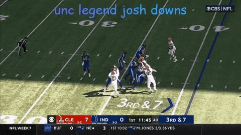 CBS NFL Broadcast With Unc Legend Josh Downs GIF