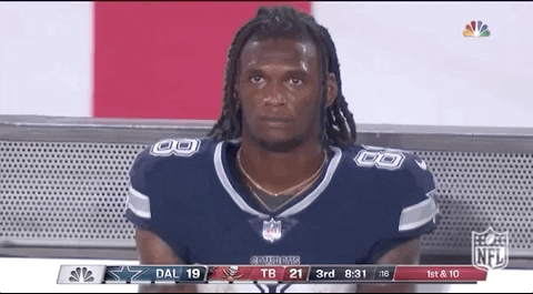 Ceedee Lamb Bench Nfl 2021 GIF