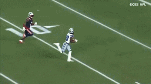 Ceedee Lamb Shove Offense Patriots GIF