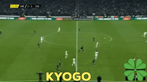 Cel And Hib Soccer Match 1-1 GIF