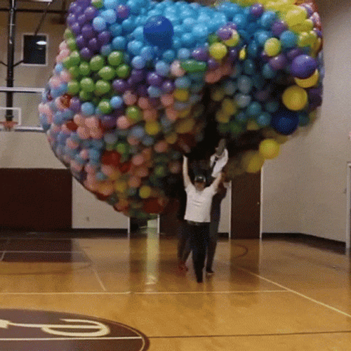 Celebrate Funny Carry Party Balloons GIF