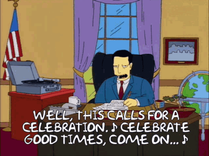 Celebrate Good Times Al Gore The Simpsons GIF