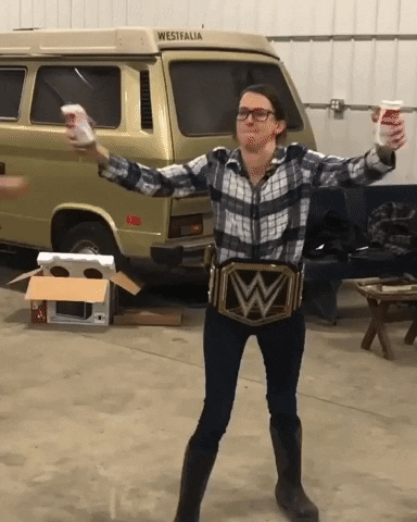 Celebrate Stone Cold Beer Chugging Meme GIF